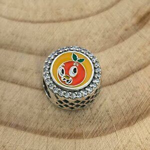 Pandora Disney Flower & Garden Festival Orange Bird Charm, S925 Silver Jewelry